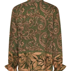 MARTA DU CHATEAU dame bluse MdcJoceline 5891 - Military5684tpk Clearance