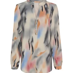 MARTA DU CHATEAU dame bluse MdcAstrid 8128 - Grigioq3006-11