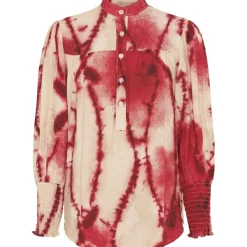 MARTA DU CHATEAU dame bluse MdcFrida 5884 - Red India474 Clearance