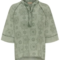 MARTA DU CHATEAU dame bluse MDCTania - KakiColdwash8324 Hot