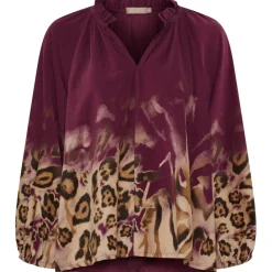 MARTA DU CHATEAU dame bluse MdcUna 004 - Prugna13 Clearance