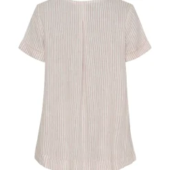 MARTA DU CHATEAU dame bluse MdcNatalie - Panna Old Rose 2017 Stripe Discount