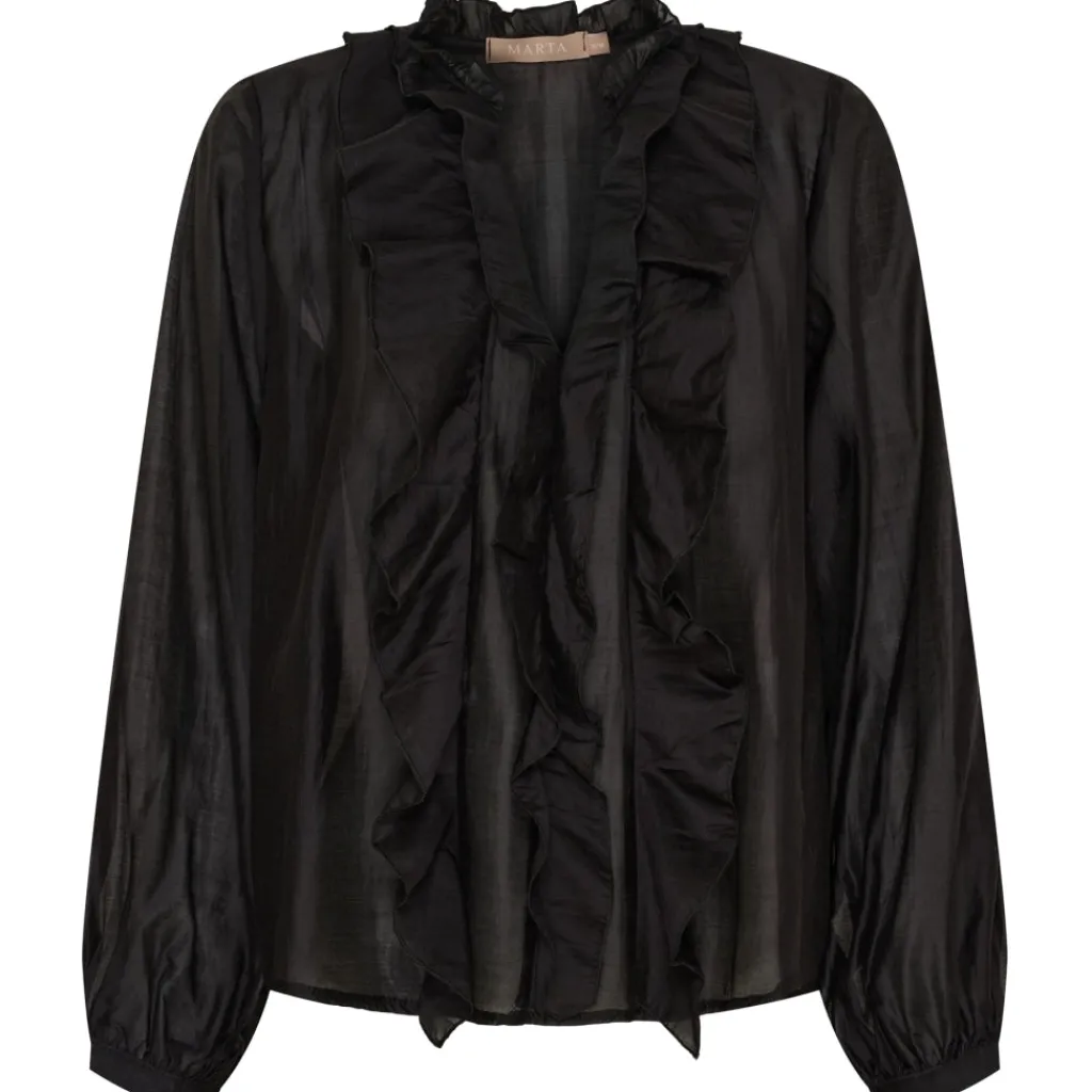 MARTA DU CHATEAU dame bluse MdcNaira 58221M - Black Discount