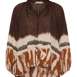 MARTA DU CHATEAU dame bluse MdcBelladonna 003 - Marrone Discount