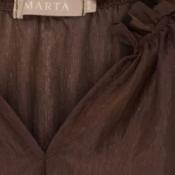 MARTA DU CHATEAU dame bluse MdcBelladonna 003 - Marrone Discount