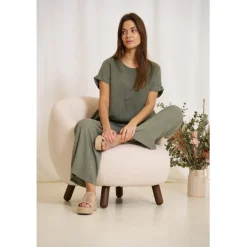 MARTA DU CHATEAU dame bluse MdcNatalie 83893 - Military2828 Online