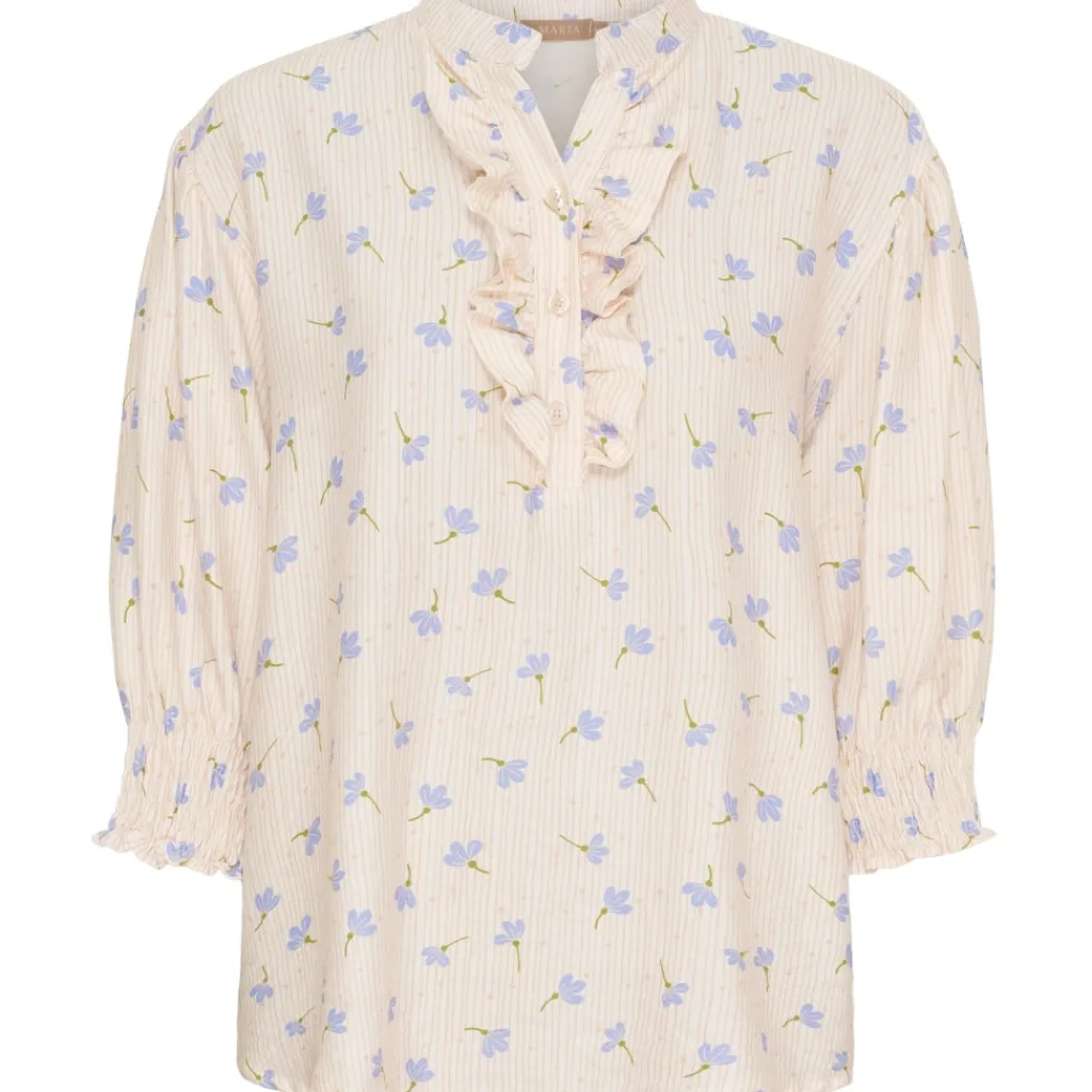 MARTA DU CHATEAU dame bluse MdcCharlie 6892 - CelesteCF0213ypV3 Discount