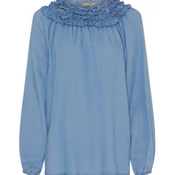 MARTA DU CHATEAU dame bluse MdcJulietta - Light blue New