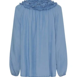 MARTA DU CHATEAU dame bluse MdcJulietta - Light blue New