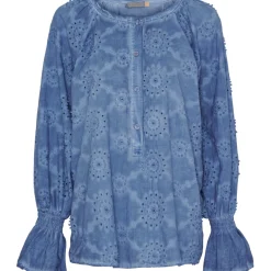 MARTA DU CHATEAU dame bluse MdcBianca - Jeans Cold Wash