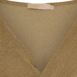 MARTA DU CHATEAU dame bluse MdcAndi 1612 - Gold Online