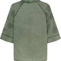 MARTA DU CHATEAU dame bluse MDCTania - Kaki Cold Wash Outlet