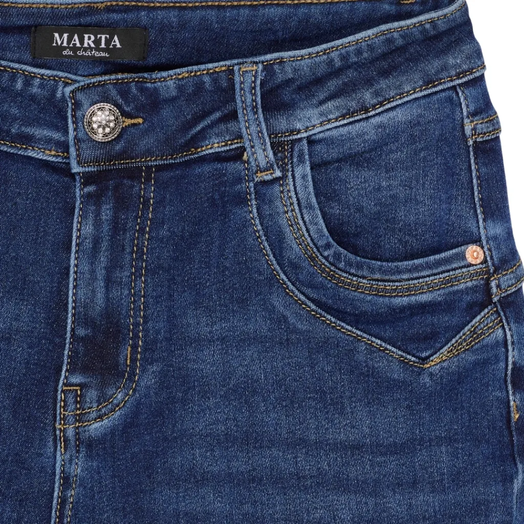 MARTA DU CHATEAU dame bukser MdcAluna MDC218-26171 - Denim Hot