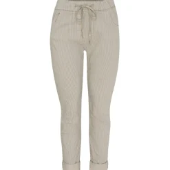 MARTA DU CHATEAU dame bukser MdcJerri - Beigestripe Online