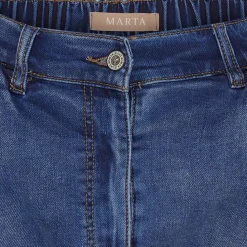 MARTA DU CHATEAU dame bukser MdcOttavia MDC223-1784 - Blue Denim Online