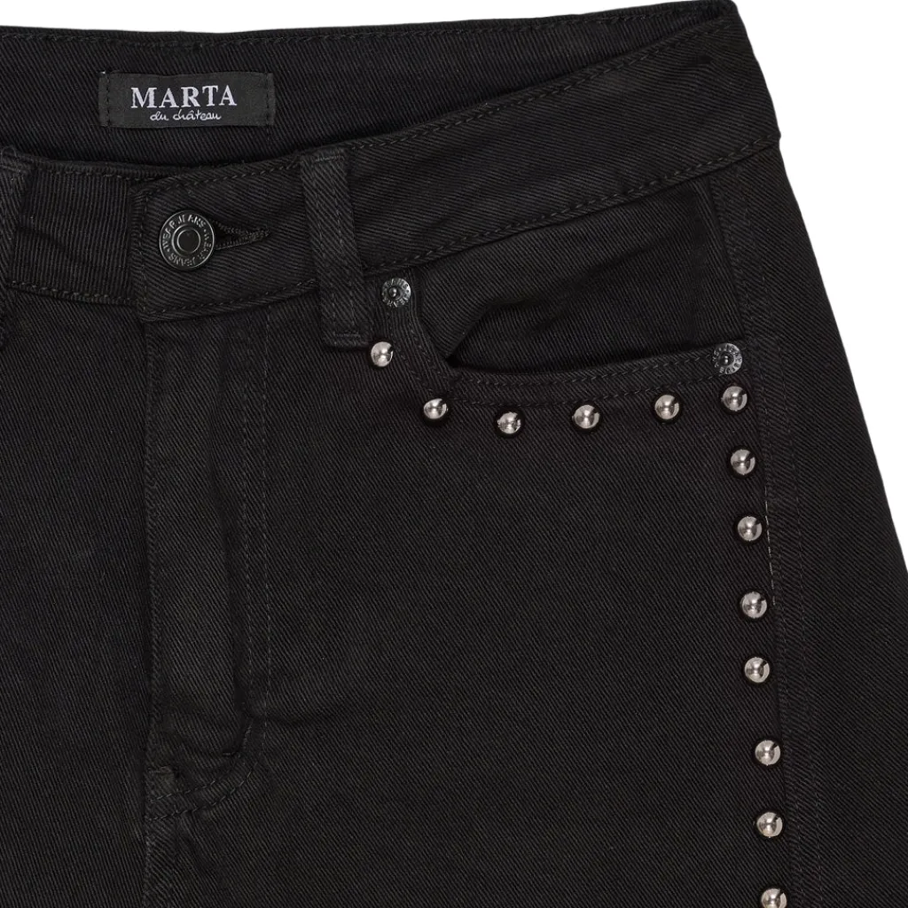 MARTA DU CHATEAU dame jeans MdcIngeborg MDC225-8529 - Black Sale