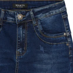 MARTA DU CHATEAU dame jeans MdcAzmina Mdc178-26165 - Dark Blue Denim Discount