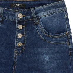 MARTA DU CHATEAU dame jeans MdcAmalia Mdc175-26166 - Dark Blue Denim