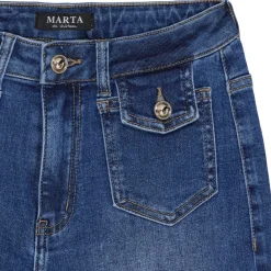 MARTA DU CHATEAU dame jeans MdcIrene MDC199-8237 - Blue Denim Hot