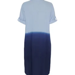 MARTA DU CHATEAU dame kjole MdcJóna - Skyblue/DarkBlue Outlet