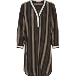 MARTA DU CHATEAU dame kjole MdcSaylor 25231 - Black/Camello2 New