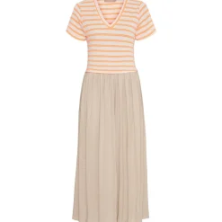 MARTA DU CHATEAU dame kjole MdcIngfrid 7334 - Beige/Orange