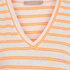 MARTA DU CHATEAU dame kjole MdcIngfrid 7334 - Beige/Orange