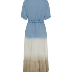 MARTA DU CHATEAU dame kjole MdcNorma - Light Blue Beige Hot