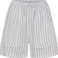 MARTA DU CHATEAU dame shorts MdcZita - White/Black Stripe Online