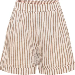 MARTA DU CHATEAU dame shorts 61072 - Caramel Stripe New