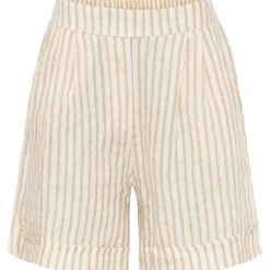 MARTA DU CHATEAU dame shorts 61072 - Beige Stripe