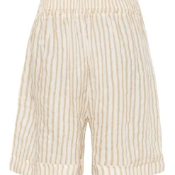 MARTA DU CHATEAU dame shorts 61072 - Beige Stripe