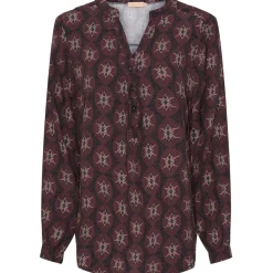 MARTA DU CHATEAU dame skjorte - 8128 - Nero Bordo/10 Clearance