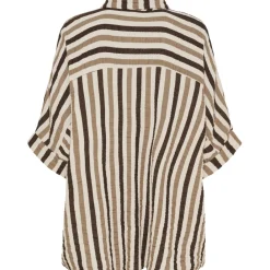 MARTA DU CHATEAU dame skjorte MdcMossie 7487C - Camel/brown Clearance