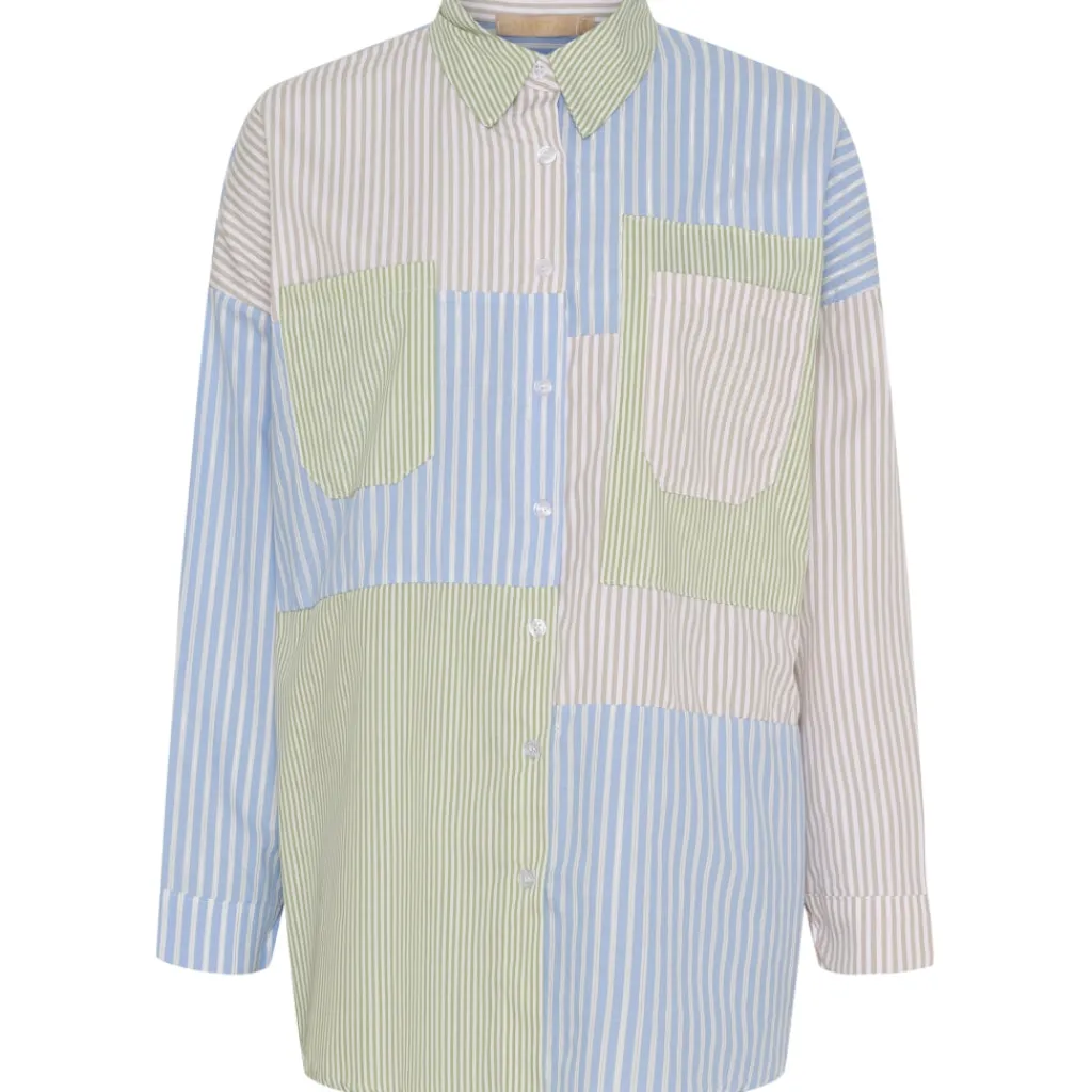 MARTA DU CHATEAU dame skjorte MdcBlandine 258032 - Multi Beige Outlet