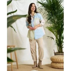 MARTA DU CHATEAU dame skjorte MdcBlandine 258032 - Multi Beige Outlet