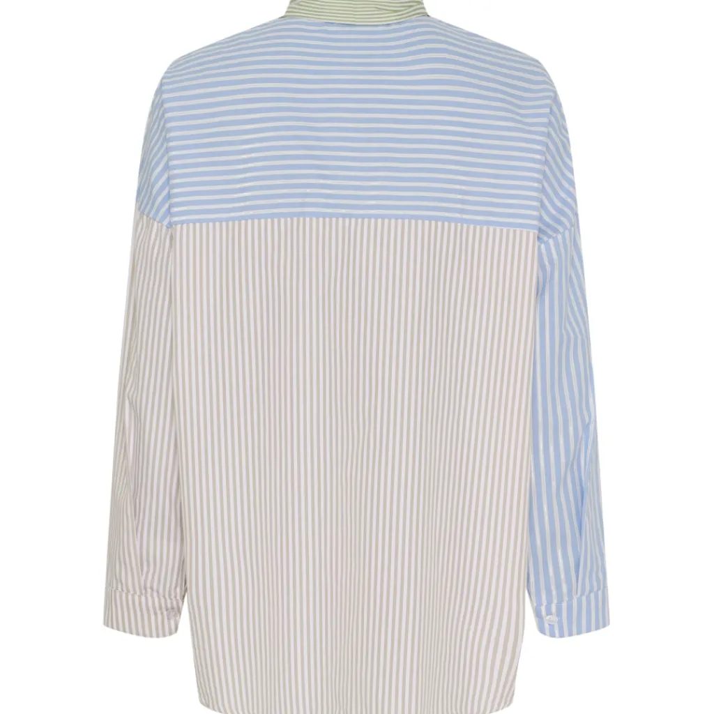 MARTA DU CHATEAU dame skjorte MdcBlandine 258032 - Multi Beige Outlet