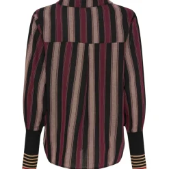 MARTA DU CHATEAU dame skjorte MdcPeyton 25161 - Black/Bordeaux1 Best