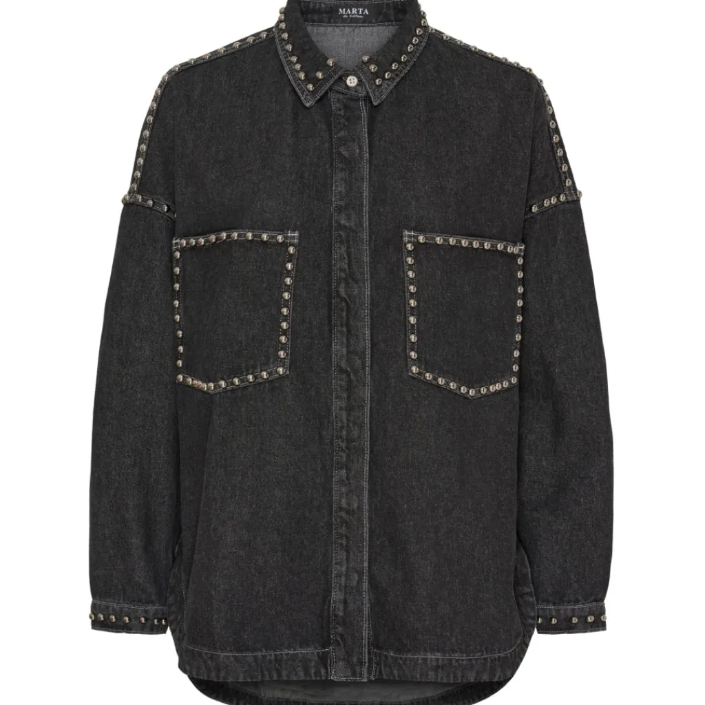 MARTA DU CHATEAU dame skjorte MdcEila MDC222-V8304 - Grey Sale