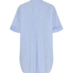 MARTA DU CHATEAU dame skjorte MdcFia - Lightblue Hot