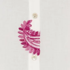 MARTA DU CHATEAU dame skjorte MdcEster 5155 - White Multi Cashmere Discount