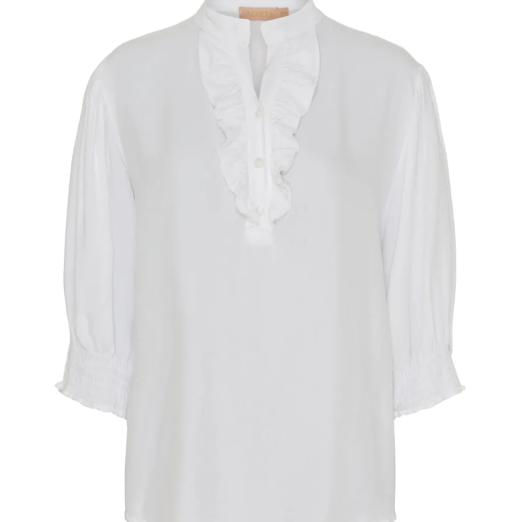 MARTA DU CHATEAU dame skjorte MdcUnnur 6317 - Solid White Clearance