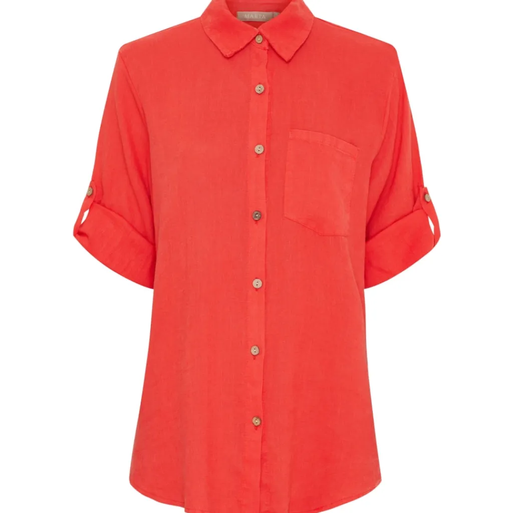 MARTA DU CHATEAU dame skjorte MdcKiara 258354 - Red5604 Best