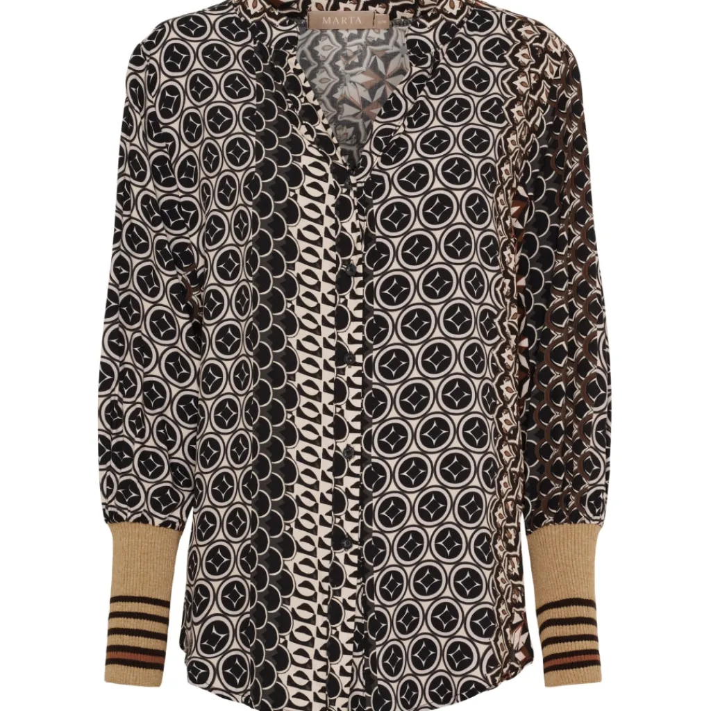 MARTA DU CHATEAU dame skjorte MdcArabella 25161V - NeroAG756BA Discount