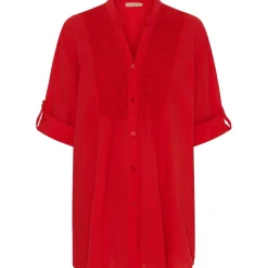 MARTA DU CHATEAU dame skjorte MdcMargherita - Poppy Red 596 Outlet
