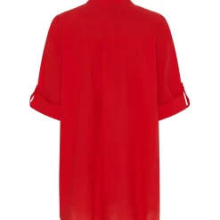 MARTA DU CHATEAU dame skjorte MdcMargherita - Poppy Red 596 Outlet