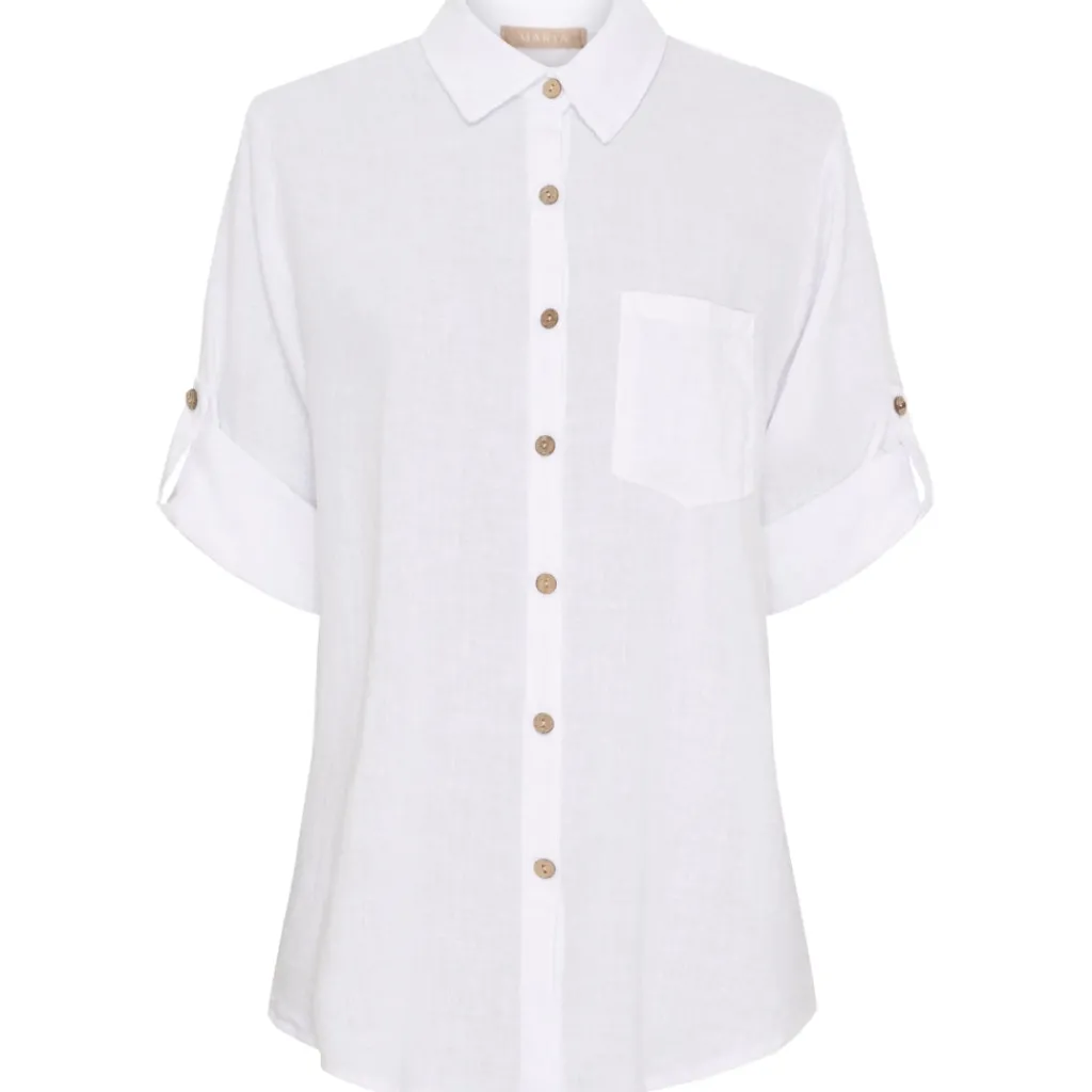 MARTA DU CHATEAU dame skjorte MdcKiara 258354 - Optical White Best