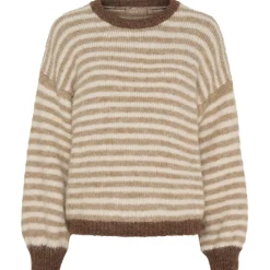 MARTA DU CHATEAU dame strik MdcDanielle 8080 - Beige/Fango/Moro Hot