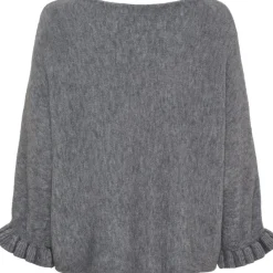 MARTA DU CHATEAU dame strik MdcElderflower 30003 - GrigioAntracite2901 New