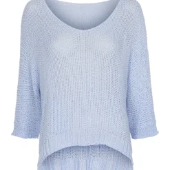 MARTA DU CHATEAU dame strik 7010 - Light blue Outlet